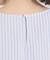 【手洗い可】袖ツイストストライプブラウス