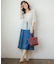 【手洗い可】花柄シャーリング前開きブラウス