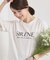 【手洗い可】パール調ロゴTシャツ