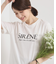 【手洗い可】パール調ロゴTシャツ