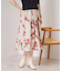 【手洗い可】花柄シャンタンスカート