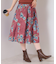 【手洗い可】花柄シャンタンスカート