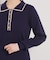 【手洗い可】ポロ衿ニットフレアワンピース