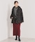 【撥水加工】ショールカラー中綿ミディ丈コート