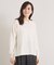 【静電気防止／手洗い可】クリーミータッチクルーネックニット