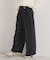 【手洗い可／ウエストゴム】ループベルトワイドパンツ