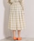 【セットアップ可／手洗い可】シアーチェックスカート