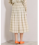 【セットアップ可／手洗い可】シアーチェックスカート