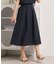 【UVケア／洗濯機OK／イージーケア】麻調合繊タックスカート