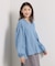 【洗濯機OK】シアーデニムスキッパーブラウス