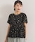 花柄シャーリングブラウス