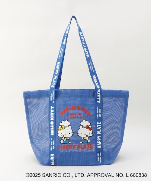 212 KITCHEN STORE ハローキティ メッシュトートバッグ メッシュバッグ大 ハッピープレート BL ＜HELLO KITTY ハロー