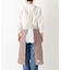 リネンバイカラースルーエプロン アズキ ＜LINEN&BASIC リネンアンドベーシック＞
