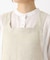 リネンバイカラースルーエプロン アズキ ＜LINEN&BASIC リネンアンドベーシック＞