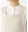 リネンバイカラースルーエプロン アズキ ＜LINEN&BASIC リネンアンドベーシック＞