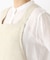 リネンバイカラースルーエプロン アズキ ＜LINEN&BASIC リネンアンドベーシック＞