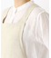 リネンバイカラースルーエプロン アズキ ＜LINEN&BASIC リネンアンドベーシック＞