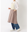 リネンバイカラースルーエプロン アズキ ＜LINEN&BASIC リネンアンドベーシック＞