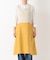 リネンバイカラースルーエプロン ヤマブキ ＜LINEN&BASIC リネンアンドベーシック＞