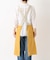 リネンバイカラースルーエプロン ヤマブキ ＜LINEN&BASIC リネンアンドベーシック＞