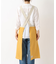 リネンバイカラースルーエプロン ヤマブキ ＜LINEN&BASIC リネンアンドベーシック＞