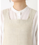 リネンバイカラースルーエプロン ヤマブキ ＜LINEN&BASIC リネンアンドベーシック＞