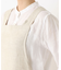 リネンバイカラースルーエプロン ヤマブキ ＜LINEN&BASIC リネンアンドベーシック＞