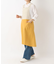 リネンバイカラースルーエプロン ヤマブキ ＜LINEN&BASIC リネンアンドベーシック＞