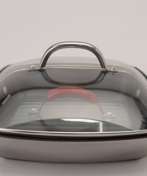 スクエアグリルパン 24cm RD ＜MEYER マイヤー＞｜トゥーワントゥー