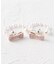 リボン×フェイクパール2WAYピアス