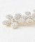 フラワー パヴェ ストーン フェイクパール クリップ