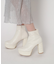 【ラク盛り／ショートブーツ】リピーター続出／脚長美脚　グリッターヒールショートブーツ