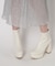 【ラク盛り／ショートブーツ】リピーター続出／脚長美脚　グリッターヒールショートブーツ