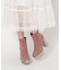 【ラク盛り／ショートブーツ】リピーター続出／脚長美脚　グリッターヒールショートブーツ
