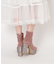 【ラク盛り／ショートブーツ】リピーター続出／脚長美脚　グリッターヒールショートブーツ