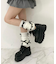 サテンリボンレースアップ厚底スニーカー