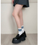 厚底2段ソールローファーパンプス