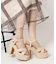 【ラク盛り／サンダル】リピーター続出／脚長美脚　ラク盛り厚底サンダル