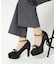 4WAYファー厚底グリッターパンプス