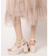 【ラク盛り／サンダル】リピーター続出／脚長美脚　スパンコール厚底サンダル