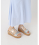 グリッター×クリアベルト 厚底コルクサンダル