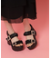 厚底バックルサンダル