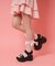 厚底ビジューバックルサンダル