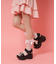 厚底ビジューバックルサンダル
