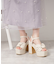 【ラク盛り／サンダル】リピーター続出／脚長美脚　ツイストリボンサンダル