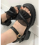 チュールフリルサンダル