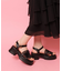 チュールフリルサンダル