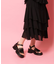 チュールフリルサンダル