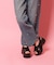 厚底クロスサンダル パデットサンダル