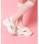 厚底クロスサンダル パデットサンダル